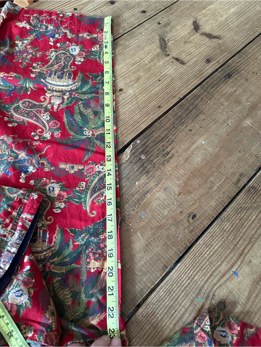 Pottery Barn chinoiserie pants lounge India elephants red drawstring cottagecore - Picture 11 of 12